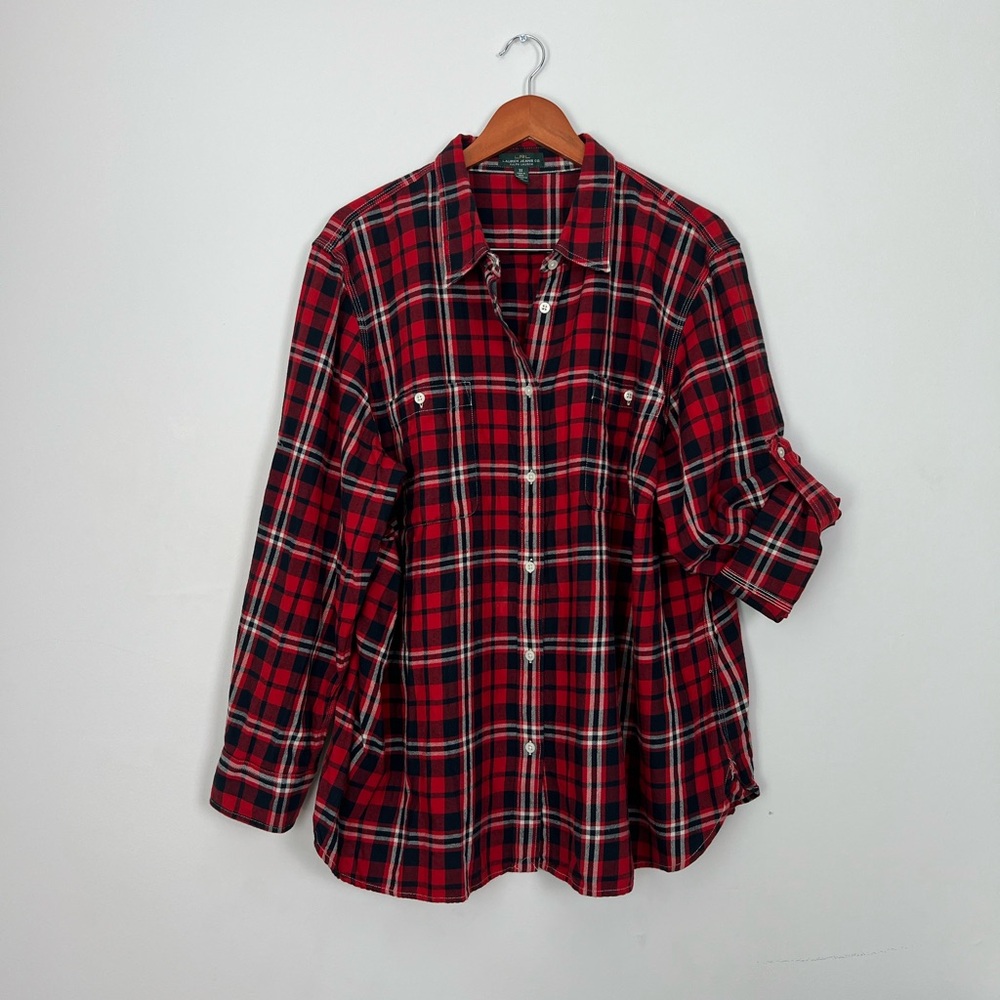 Ralph Lauren Red and Black Plaid Shirt